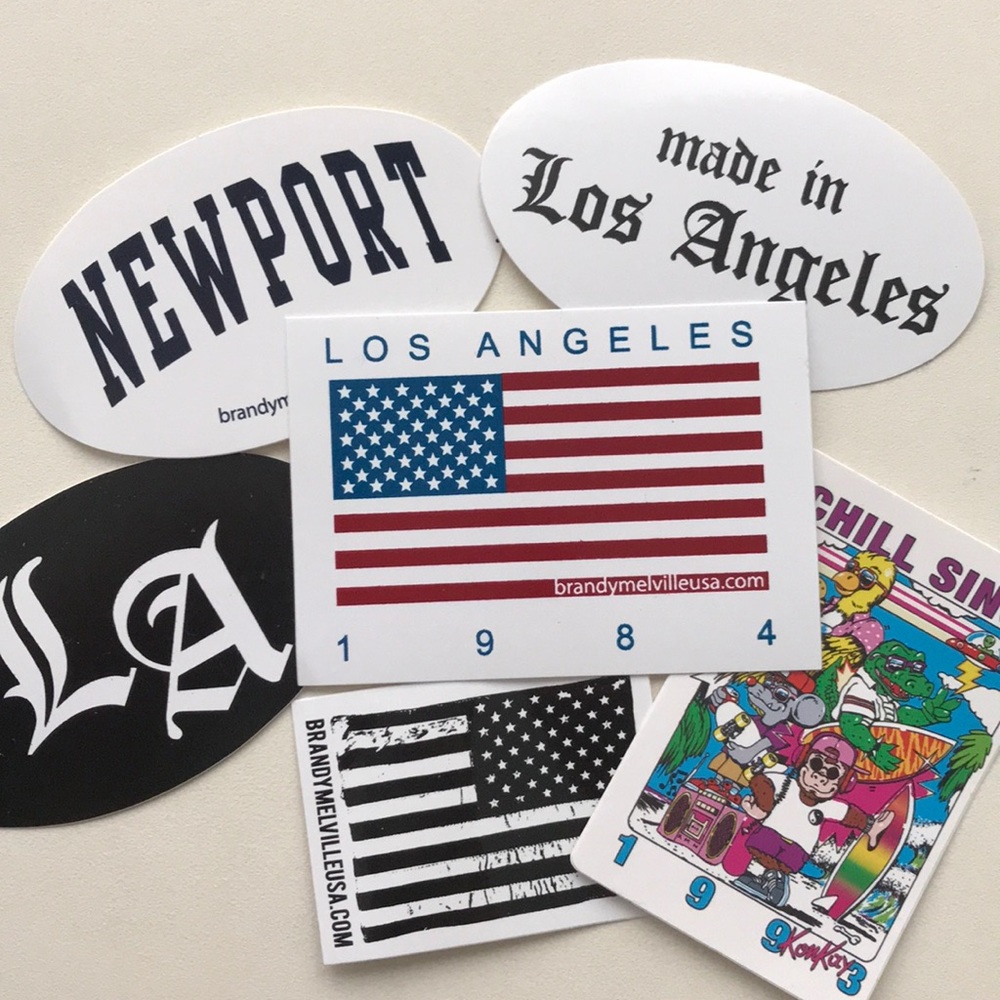6 brandy Melville Stickers